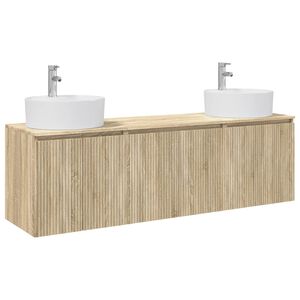 vidaXL Bathroom Cabinet Set 3 pcs Sonoma Oak 161.5 x 44.5 x 82 cm
