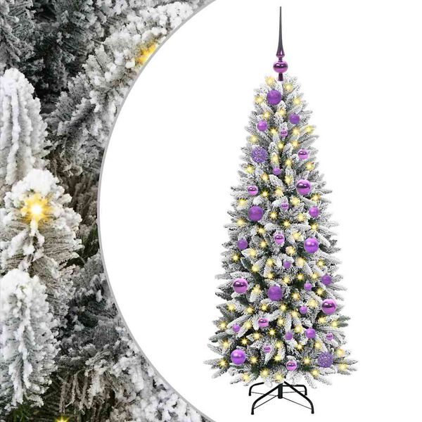 vidaXL Artificial Christmas Tree with 150 LEDs White 53 x 53 x 120 cm