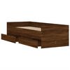 vidaXL Bed Frame with Drawers without Mattress Brown Oak 90x190 cm Single