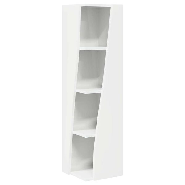 vidaXL Corner Cabinet High Gloss White 27.5x27x102cm Engineered Wood