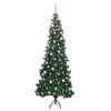 vidaXL Corner Artificial Christmas Tree Green 240 cm PVC and Metal