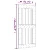 vidaXL Sliding Door with Hardware Set 95x210 cm Solid Wood Pine