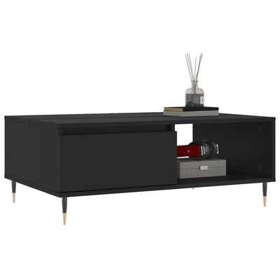vidaXL Coffee Table Black 90x60x35 cm Engineered Wood