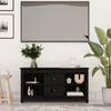 vidaXL TV Cabinet Black 103x36.5x52 cm Solid Wood Pine