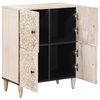 vidaXL Sideboard with Storage White 60 x 33.5 x 75 cm Solid Mango Wood