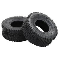 vidaXL Wheelbarrow Tyres 2 pcs 15x6.00-6 4PR Rubber