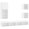 vidaXL 5 Piece TV Wall Units with LED White Engineered Wood