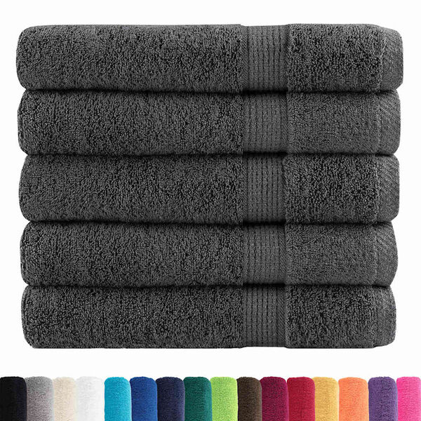 vidaXL Premium Towels "SOLUND" 50 pcs Anthracite 100x200 cm 600 gsm