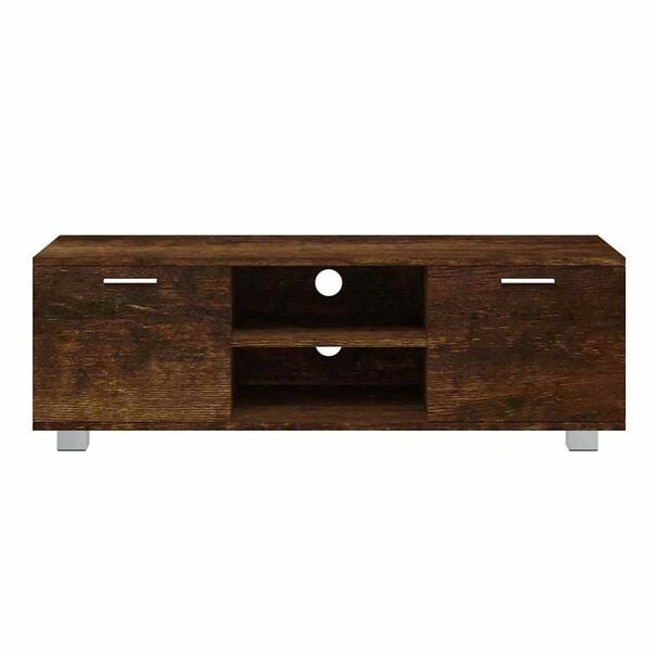 vidaXL TV Cabinet Smoked Oak 120x40.5x35 cm Engineered Wood