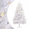 vidaXL Artificial Christmas Tree 300 LEDs PVC and Steel White
