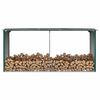 vidaXL Garden Log Storage Shed Galvanised Steel 330x92x153 cm Green