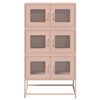 vidaXL Highboard Pink 68x39x123 cm Steel