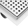 vidaXL Dot Shower Drain Silver 20 x 20 cm Stainless Steel 304