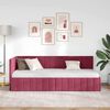 vidaXL Corner Bed Frame with Headboard Wine Red 80 cm x 200 cm Velvet
