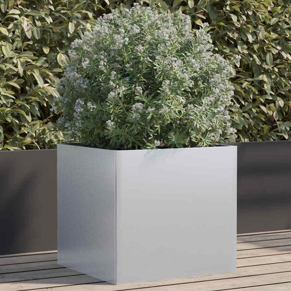 vidaXL Planter Silver 49x47x46 cm Galvanised Steel