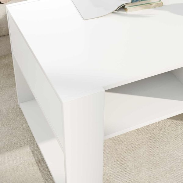 vidaXL Coffee Table with Storage White 92 x 53 x 45 cm Engineered Wood