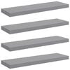 vidaXL Floating Wall Shelves 4 pcs Grey 80x23.5x3.8 cm MDF