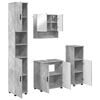 vidaXL Bathroom Furniture Set Wall-mounted 4 pcs Concrete Grey