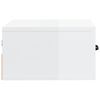 vidaXL Wall-mounted Bedside Cabinets 2 pcs High Gloss White 35x35x20 cm