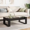 vidaXL Coffee Table with Infinity LED Black 90x53x30 cm