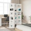 vidaXL Room Divider 3 Panels White Solid Wood Paulownia