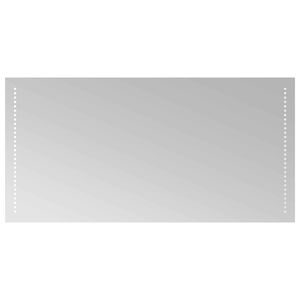 vidaXL LED Bathroom Mirror Transparent 100 x 50 cm Tempered Glass