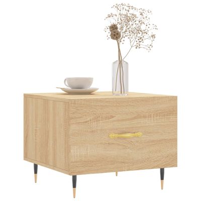 vidaXL Coffee Table Sonoma Oak 50x50x40 cm Engineered Wood
