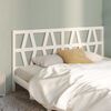vidaXL Bed Headboard White 206x4x100 cm Solid Wood Pine