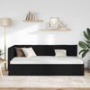 vidaXL Corner Bed Frame with Headboard Black 90 x 200 cm Fabric