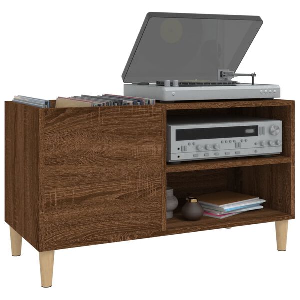 vidaXL Record Cabinet Brown Oak 84.5x38x48 cm Engineered Wood