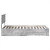vidaXL Bed Frame Concrete Grey and Silver 75 x 190 cm Engineered Wood