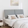 vidaXL Upholstered Headboard Light Grey 160 cm Solid Pine Wood