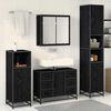 vidaXL Bathroom Furniture Set 3 pcs Black oak Engineered wood