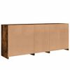 vidaXL Sideboard with LED Lights Smoked Oak 162x37x67 cm