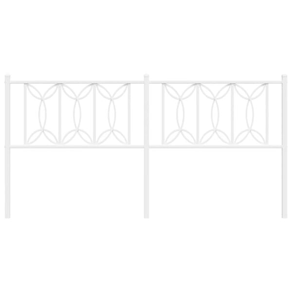 vidaXL Metal Replace Headboard White 180 cm