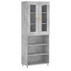 vidaXL Highboard Concrete Grey 69.5x34x180 cm Engineered Wood