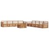 vidaXL Outdoor Sofa Set 9 pcs Natural Solid Acacia Wood