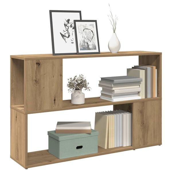 vidaXL Book Cabinet Artisian Oak 100x24x63 cm Engineered Wood