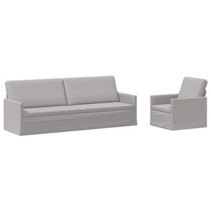 vidaXL Sofa Set 2 pcs Cloud Grey Fabric
