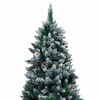 vidaXL Artificial Pre-lit Christmas Tree with Ball Set&Pine Cones 180 cm