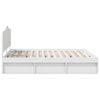 vidaXL Bed Frame with Headboard White 200 x 200 cm Solid Pine Wood