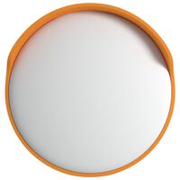 vidaXL Outdoor Convex Traffic Mirror Orange Ø30 cm Polycarbonate
