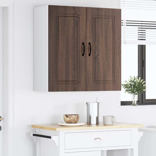 vidaXL Kitchen Cabinet with Storage Kalmar Brown Oak 80 x 31 x 80 cm