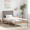 vidaXL Bed Frame with Headboard Brown 90 x 190 cm Solid Pine Wood