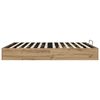vidaXL Ottoman Bed Frame with Storage Artisian Oak 203 x 160 x 25 cm