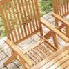 vidaXL Folding Garden Chairs 2 pcs Solid Acacia Wood Brown