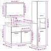 vidaXL Bathroom Furniture Set with Shelf 4 pcs Brown Engineered Wood