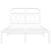 vidaXL Metal Bed Frame without Mattress with Headboard White 120x190cm