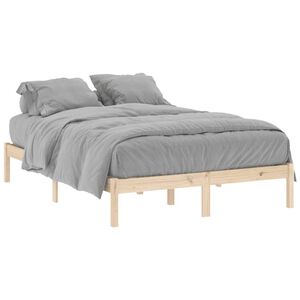 vidaXL Bed Frame without Mattress 137x190 cm Solid Wood Pine Full