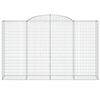 vidaXL Arched Gabion Basket 300x50x180/200 cm Galvanised Iron